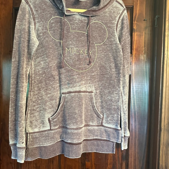 Disney Women's Heathered Brown Mickey Cowl Neck Sweater - Picture 1 of 4